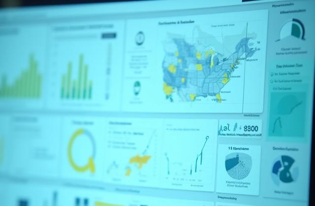 Dashboard displaying complex data visualizations and graphs related to reptile population trends and environmental factors.